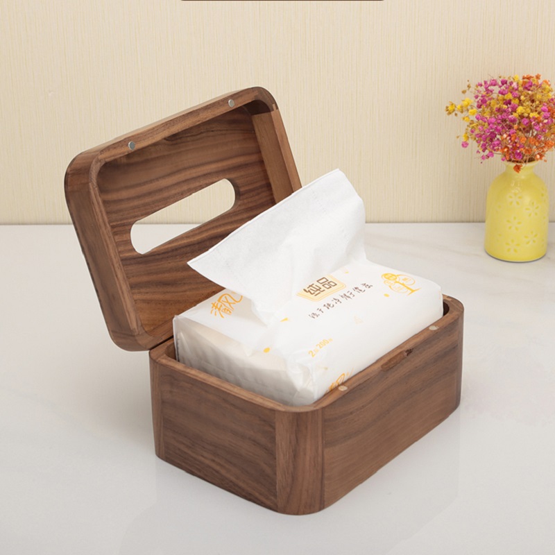 Wooden Facial Tissue Box